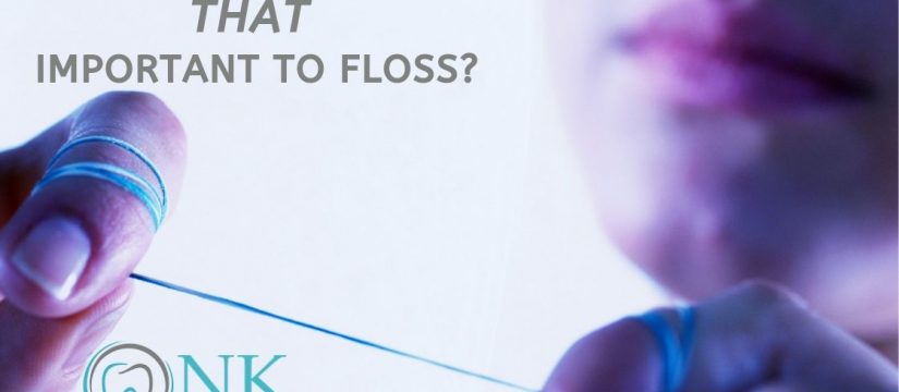 A women ready to floss