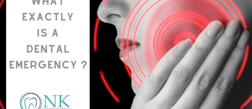 A woman holding her check, red circles pulsing out representing pain